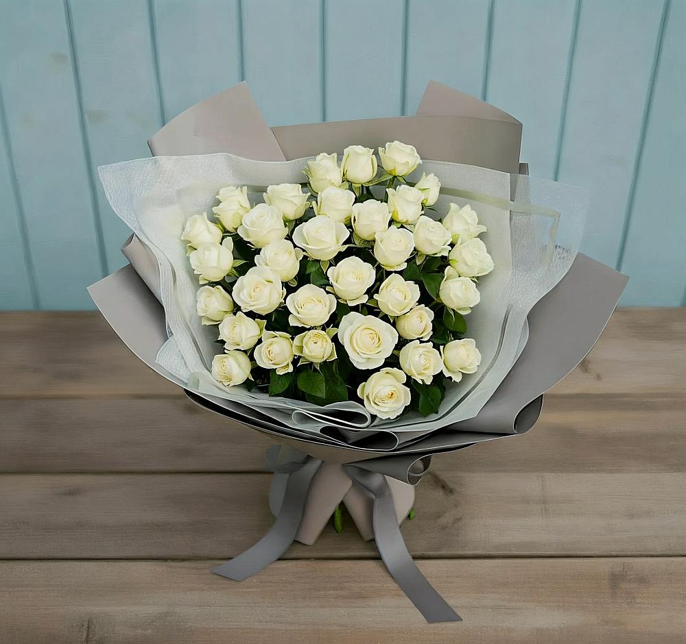 Букет Белоснежная нежность в Беляниново