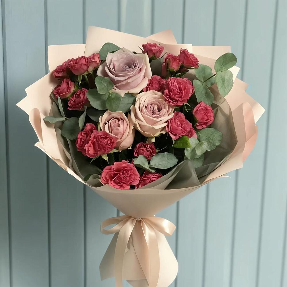 Букет цветов из: Гвоздики и Розы в Беляниново