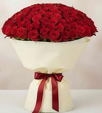 Букет 101 Красная роза Милано в Беляниново