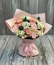 Букет цветов из:  Гвоздики, Розы и Хризантемы в Беляниново