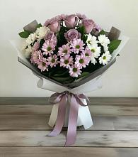 Букет цветов из:  Хризантемы и Розы в Беляниново