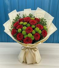 Букет цветов из:  Розы и Хризантемы в Беляниново