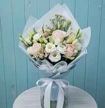 Букет цветов из:  Розы и Лизиантусы в Беляниново