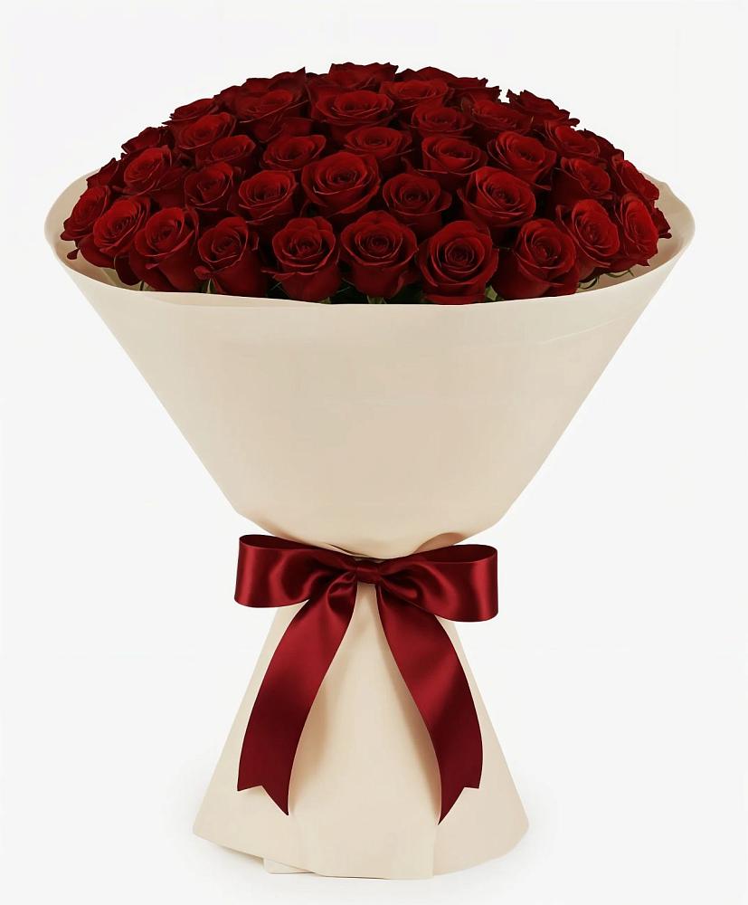 Букет 101 Бордовая роза Блэк Бакарра в Беляниново